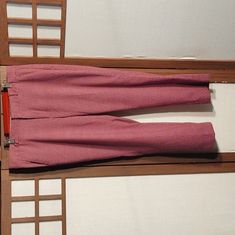 Banana Republic Avery Red and Light Pink Polka Dot Pants Sz 12